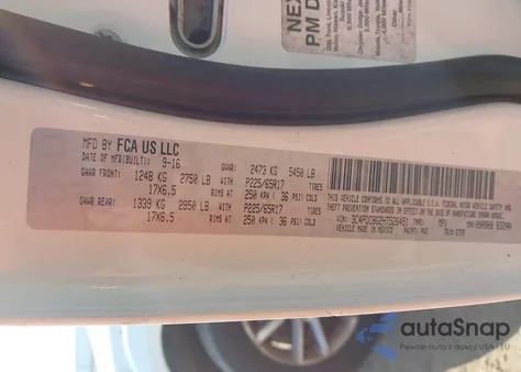 2017 Dodge Journey Sxt z USA, uszkodzony, nr VIN 3C4PDCBG2HT526451